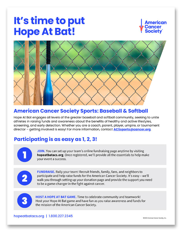 Hope at Bat Flyer