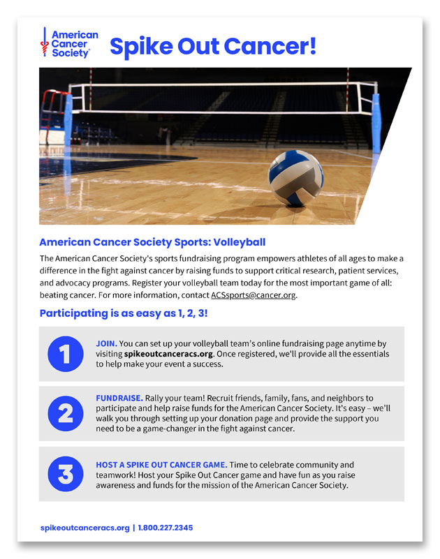 Spike Out Cancer Flyer