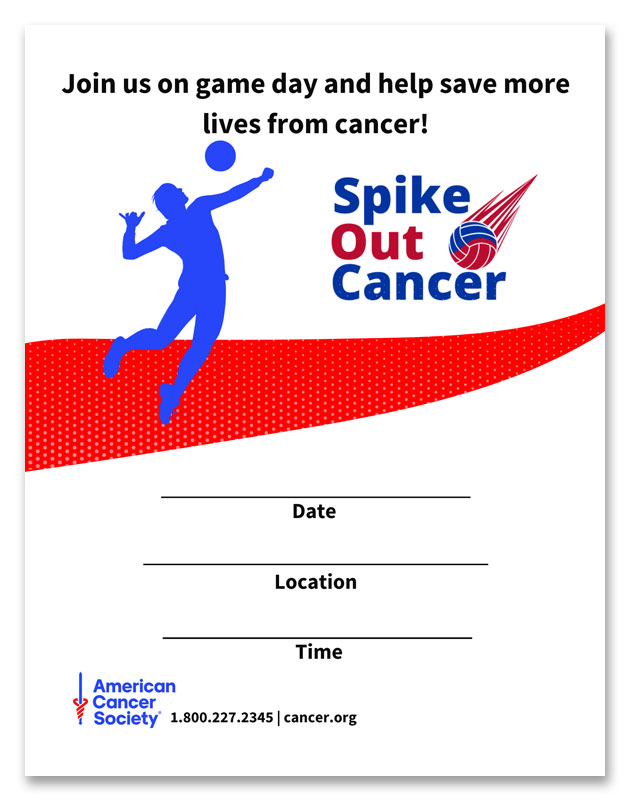Spike Out Cancer - Poster Template