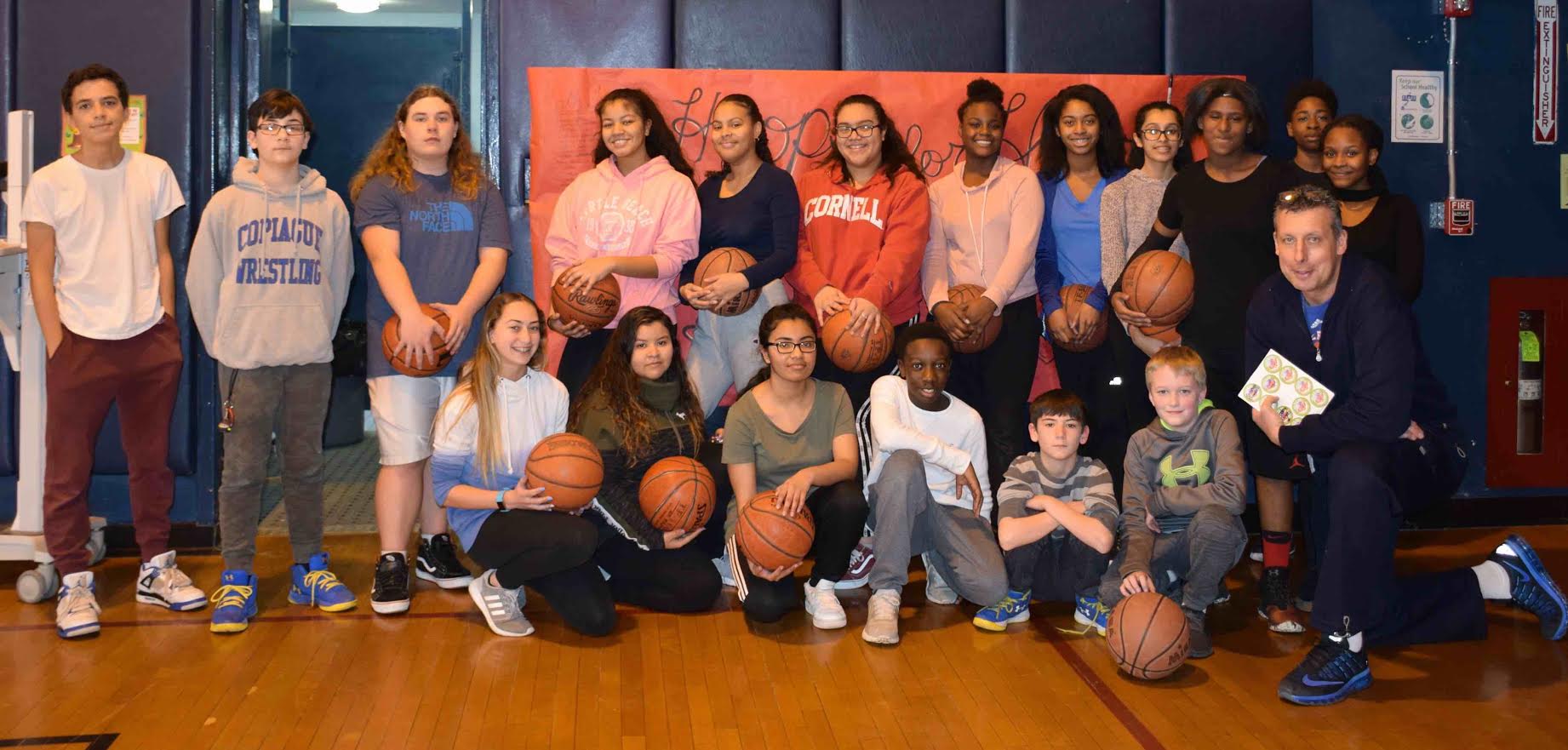 Hearthealthy hoopsters at Copiague Middle School Team Up 4 Community