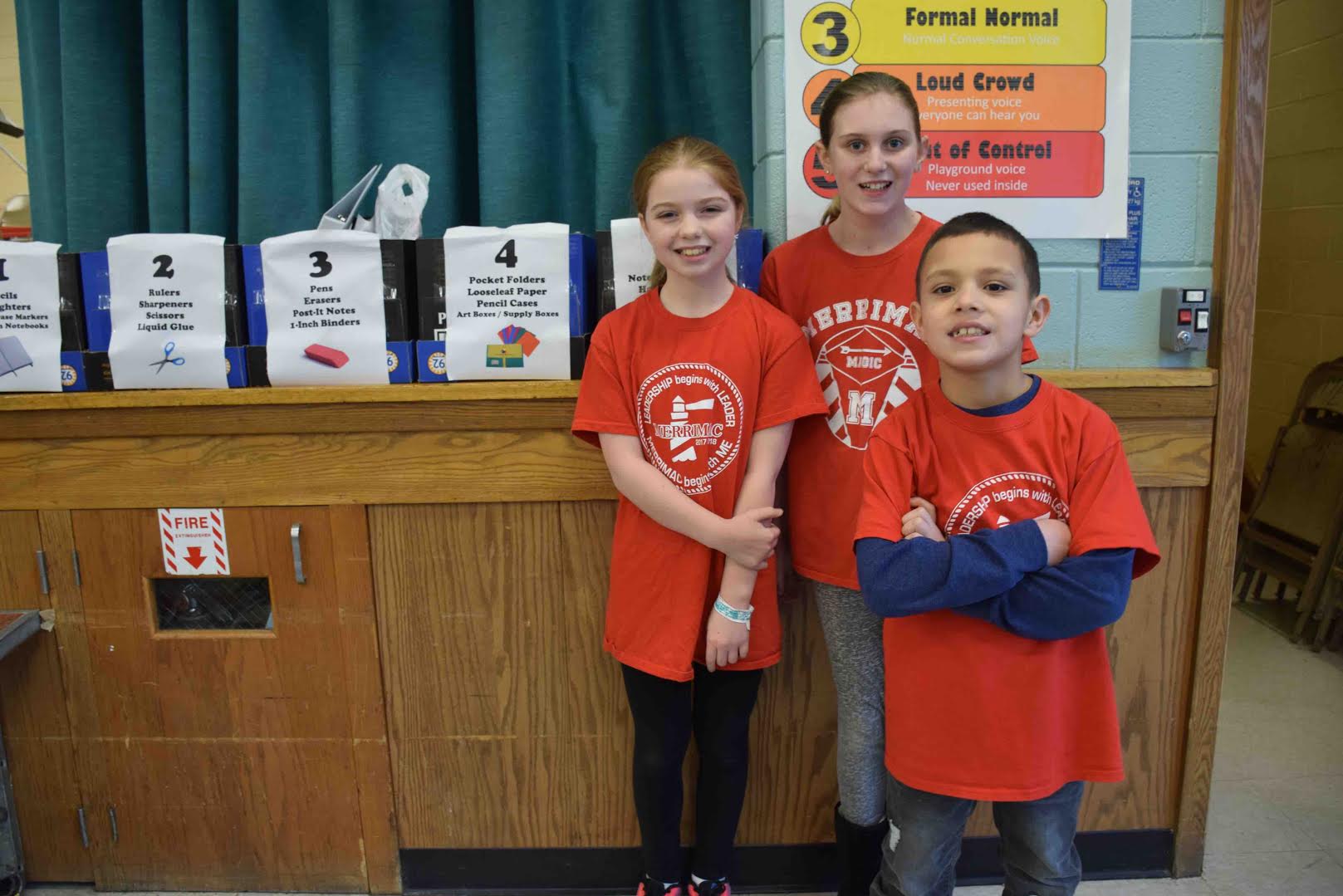 Merrimac students stand out with supplies surprise Team Up 4 Community