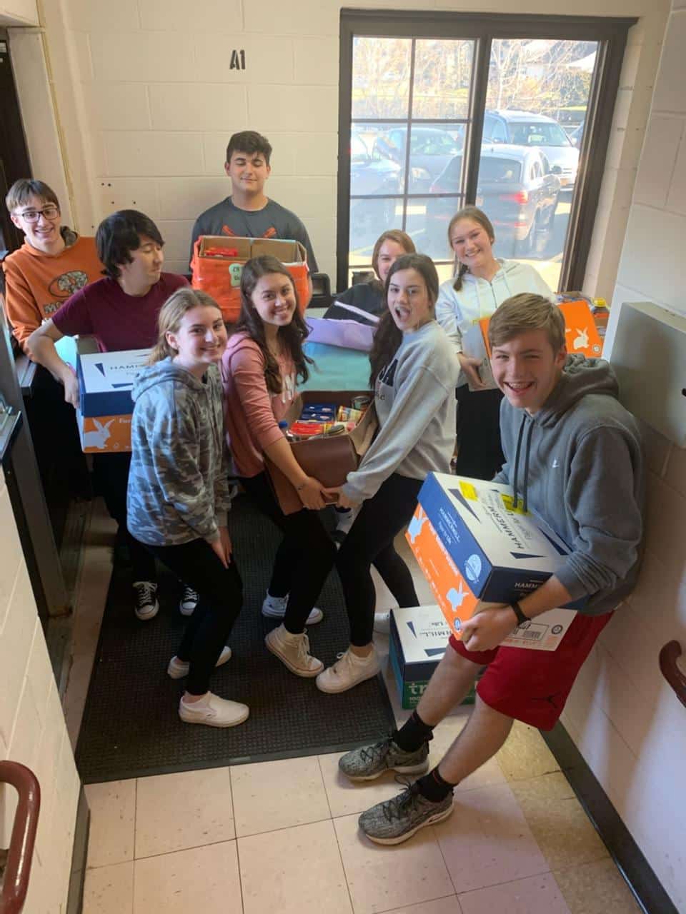 East Rockaway donates 32 boxes of food Team Up 4 Community