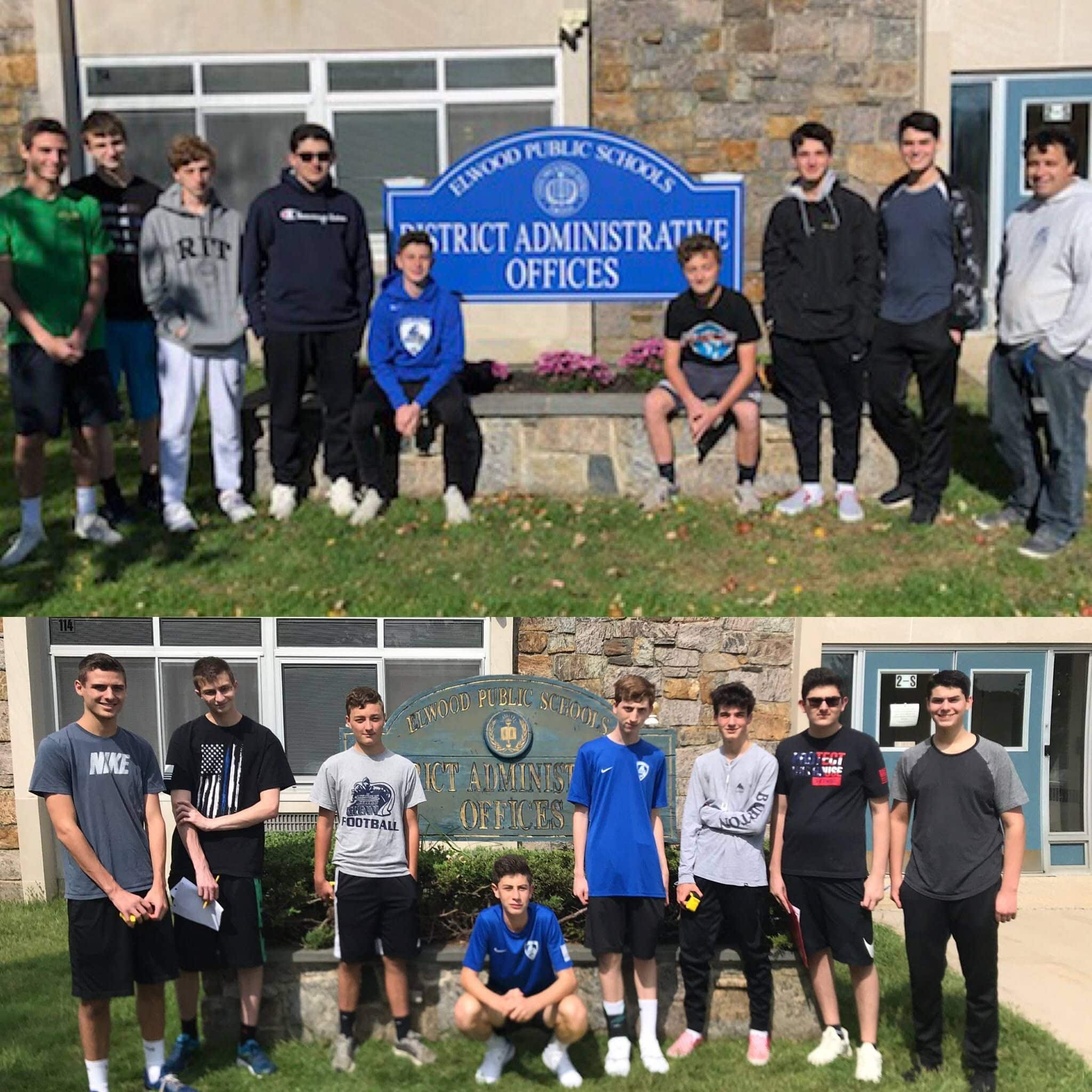 Elwood students replace signs across district’s schools Team Up 4