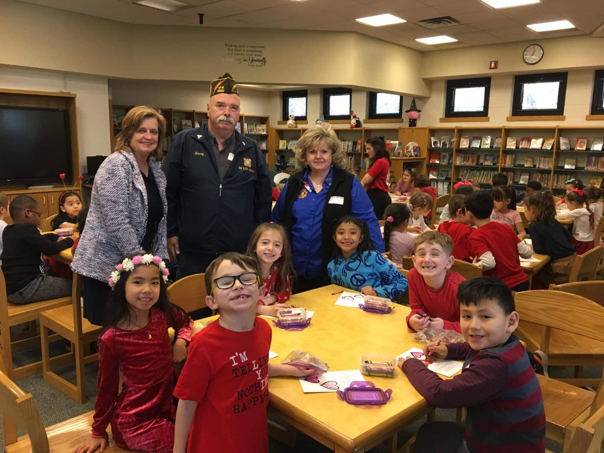 Valentine’s Day for Veterans at Centre Avenue Elementary School Team