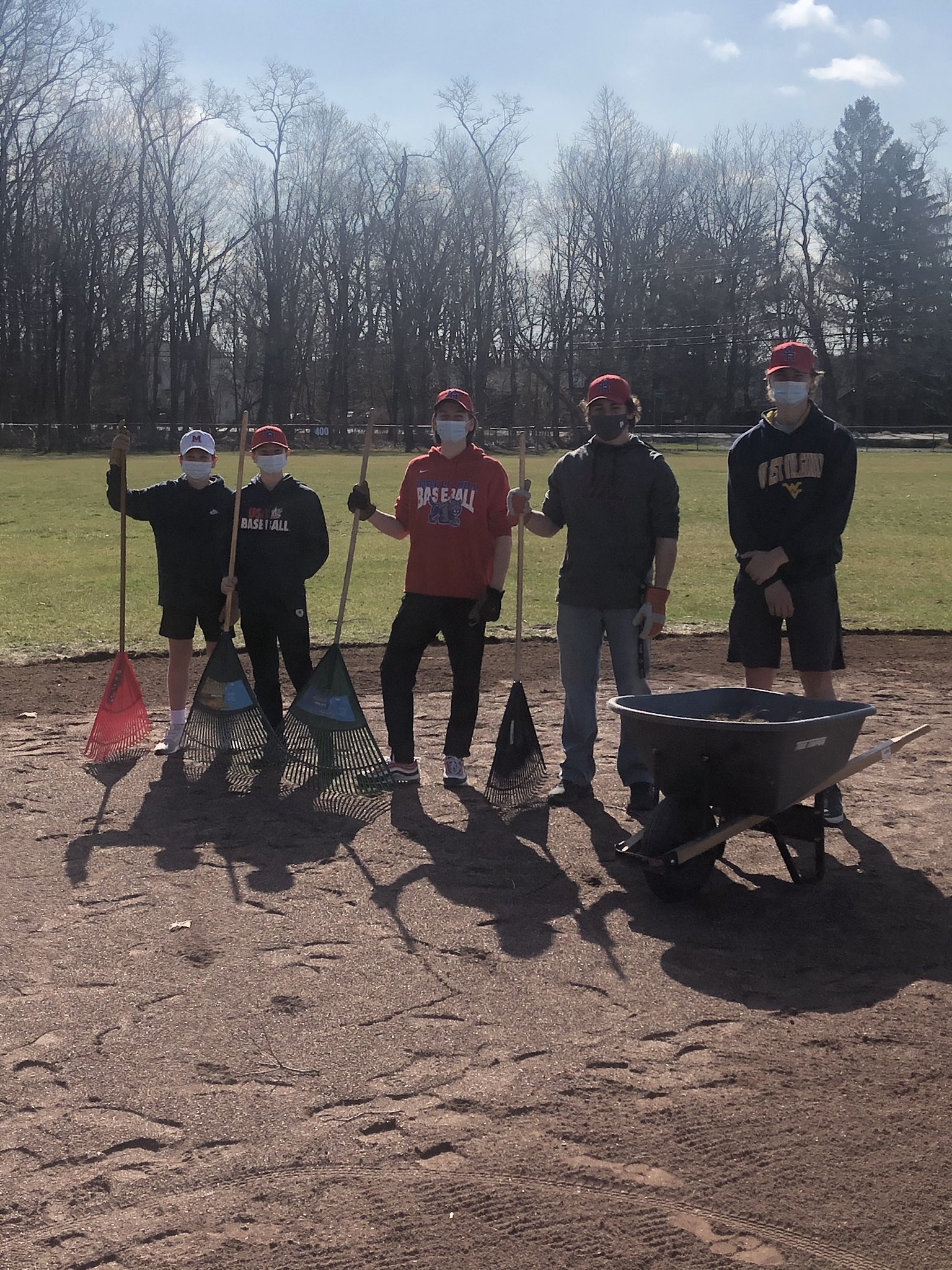 Maple Hill Baseball volunteering today at Ashby Park today to support
