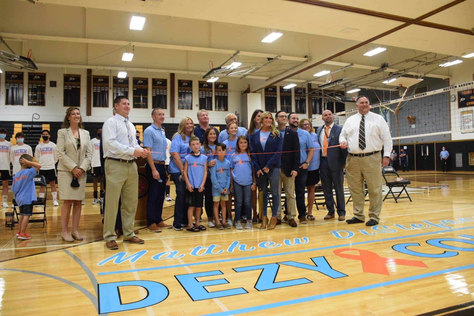 Sachem High School North holds court dedication ceremony Team Up 4 Community