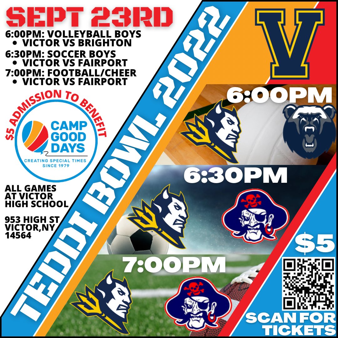 Victor HS Teddi Bowl 2022 to support CampGoodDays | Team Up 4 Community