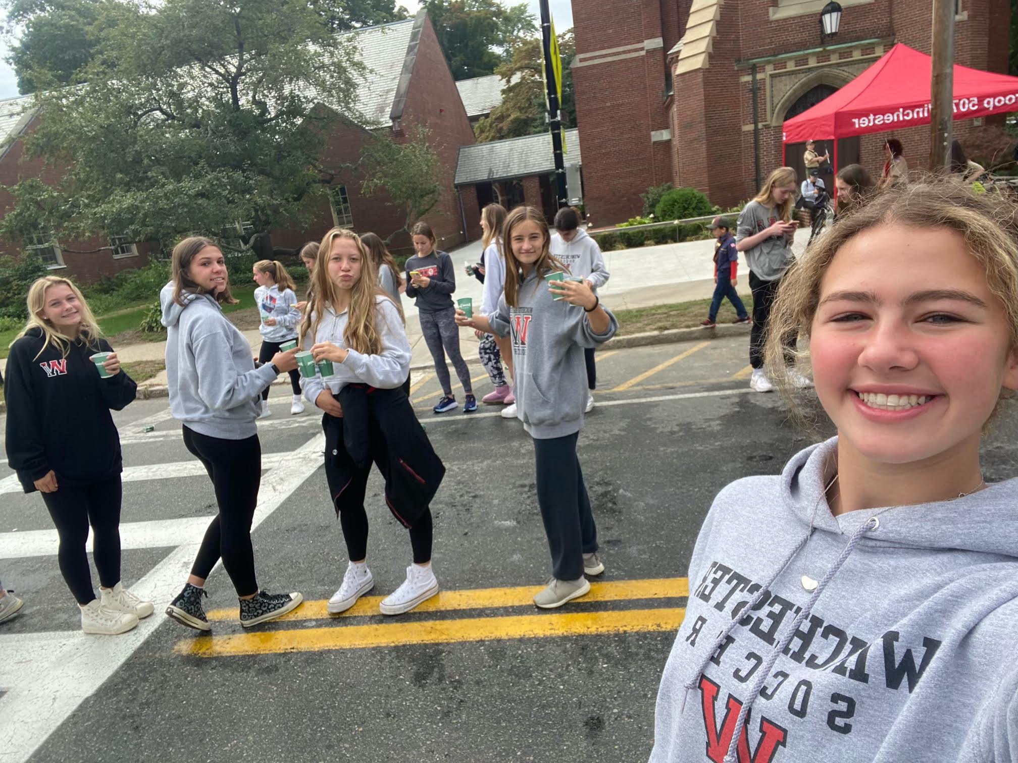 Winchester Girls Soccer honoring Donna G Team Up 4 Community