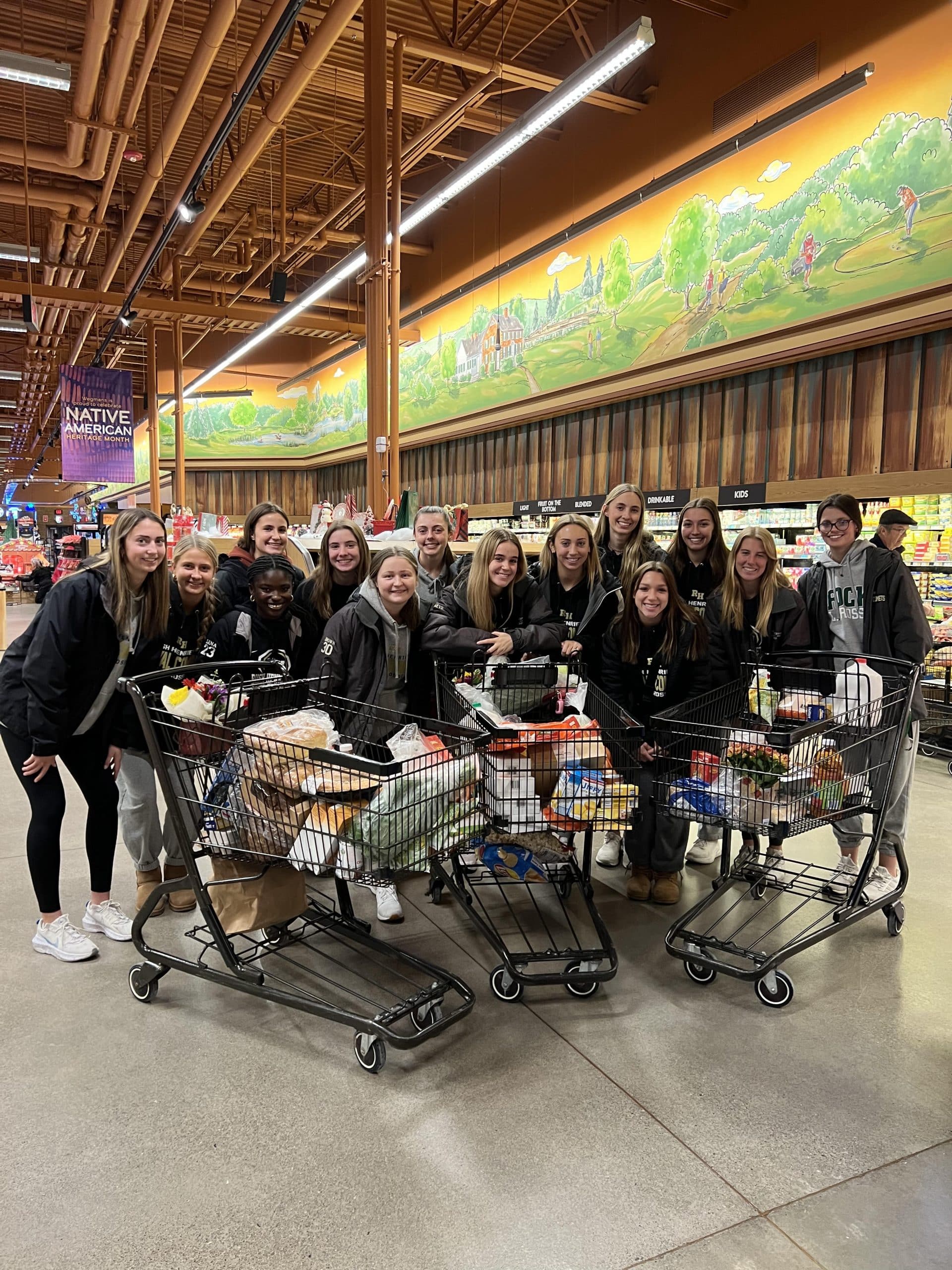 RushHenrietta Girls Lacrosse varsity team give back to the community