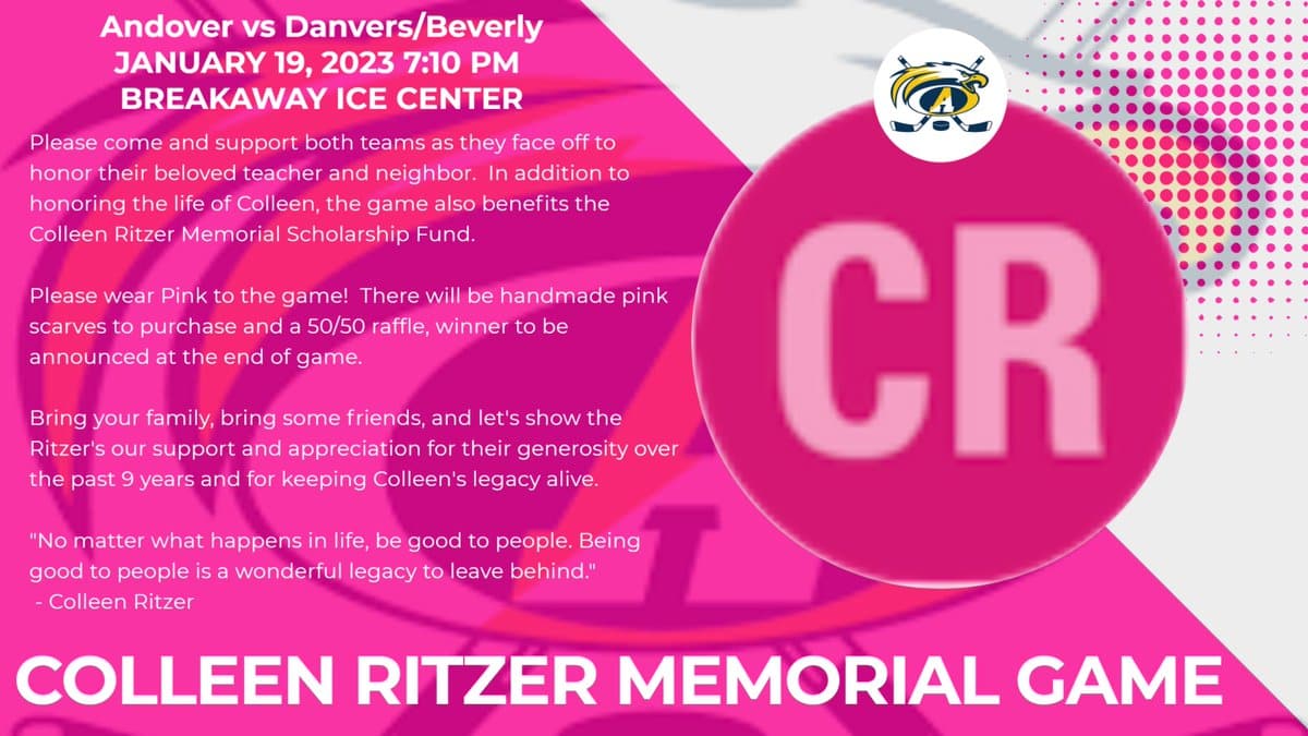 Andover, Danvers hockey teams honor Colleen Ritzer's legacy of kindness ...