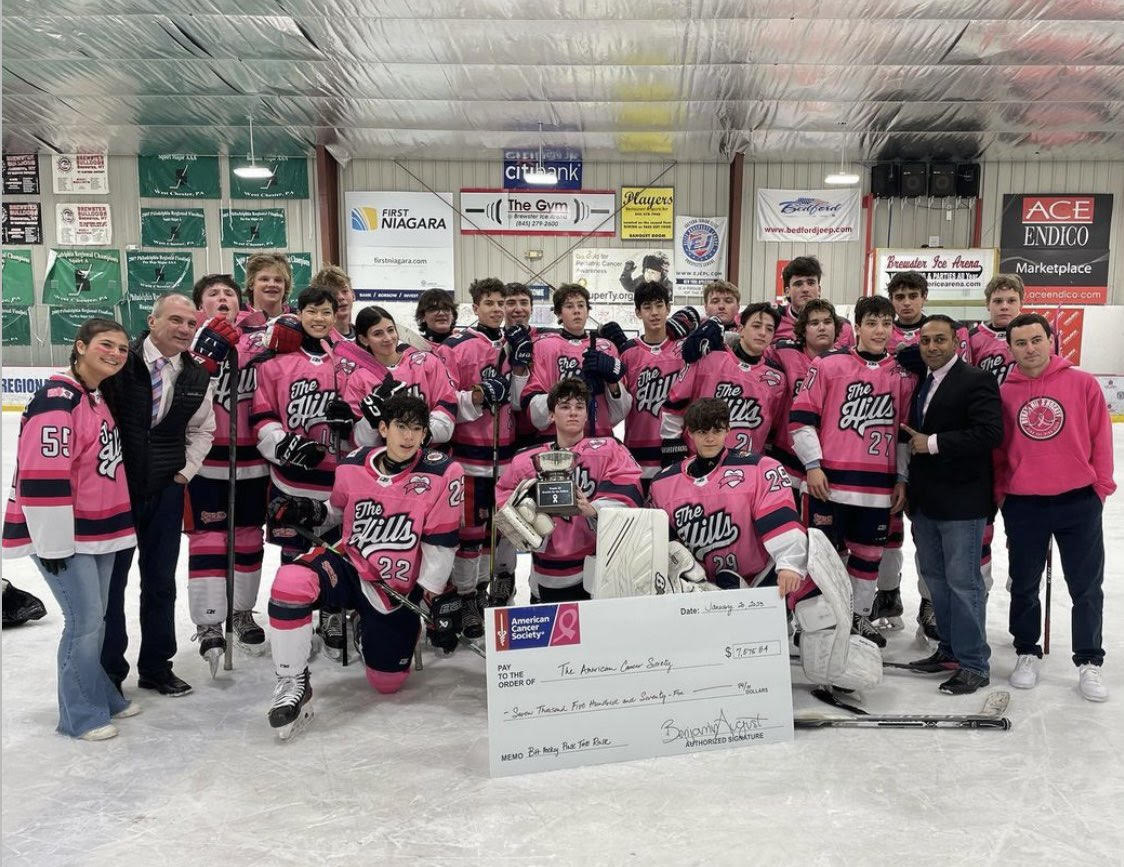 Marysville hockey teams up with local nonprofit for 'Pink the Rink