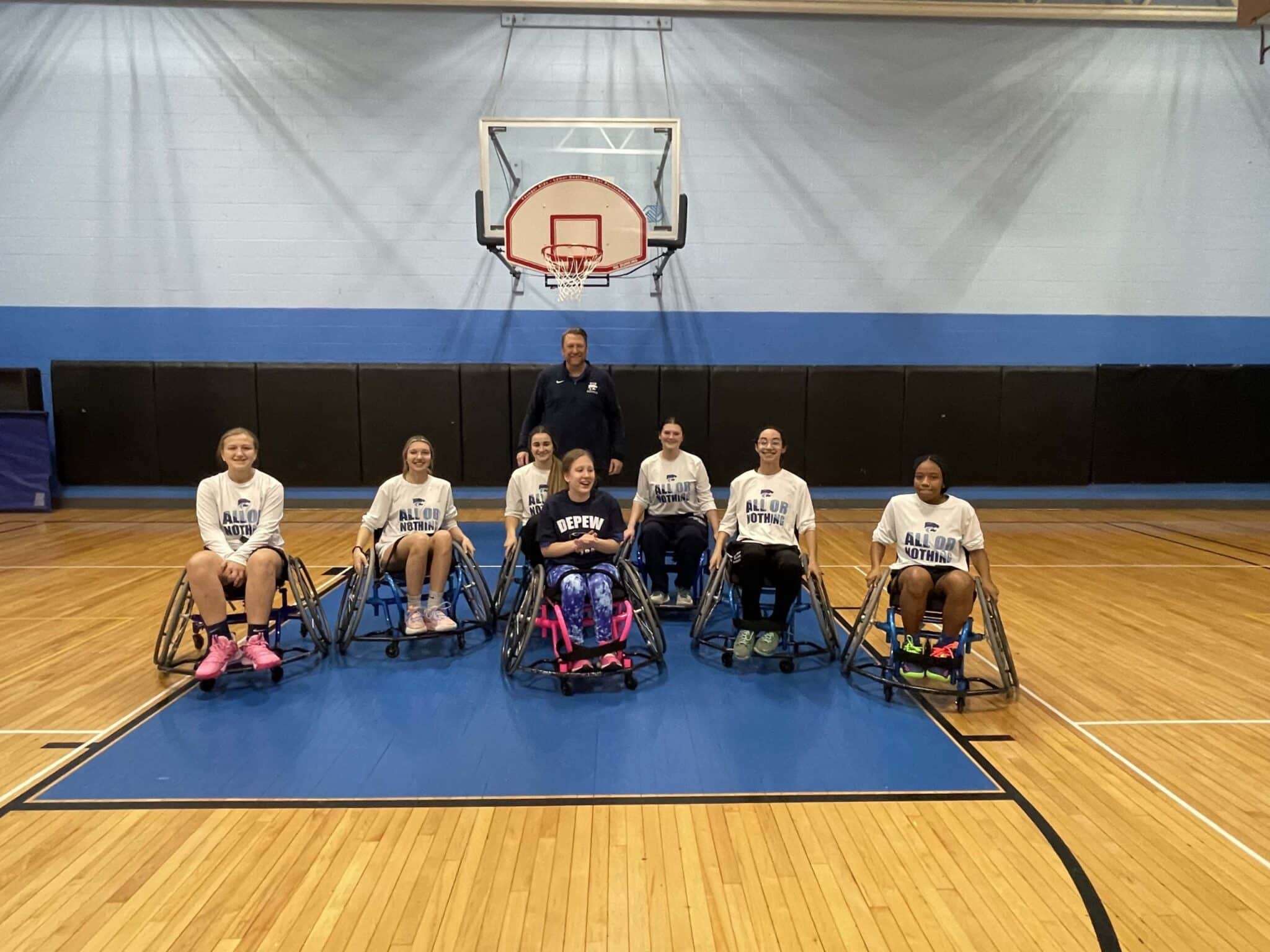 Depew Girls Basketball Assist at Buffalo Wheelchair Basketball. Team