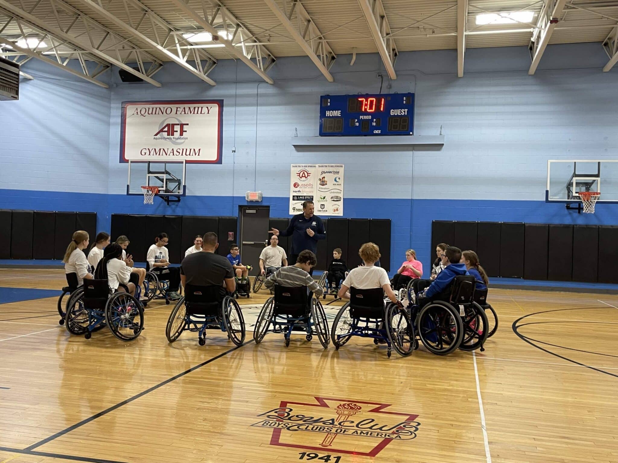 Depew Girls Basketball Assist at Buffalo Wheelchair Basketball. Team