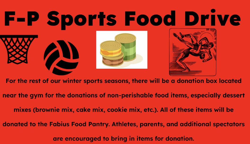 Fabius Sports Food Drive Team Up 4 Community