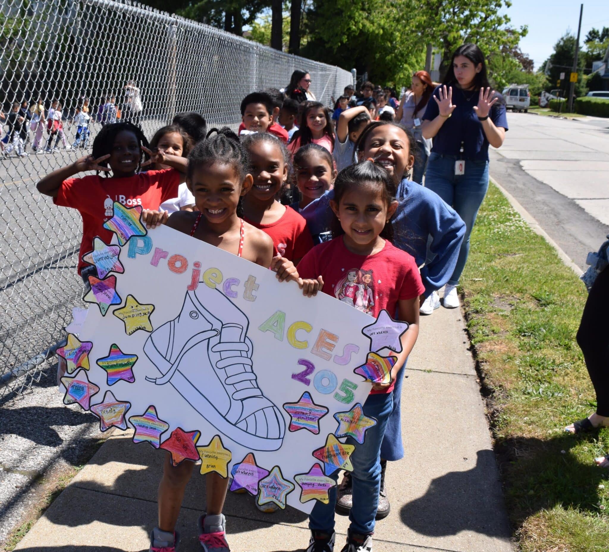 Archer Street students exercise for a good cause Team Up 4 Community