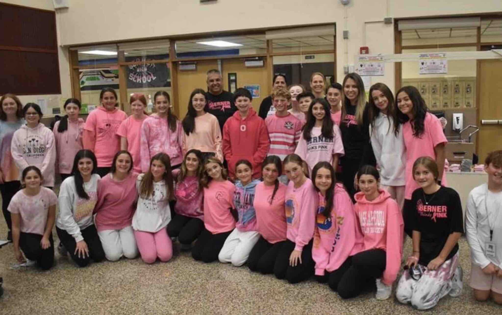 Berner Middle School held its annual Think Pink day Team Up 4 Community